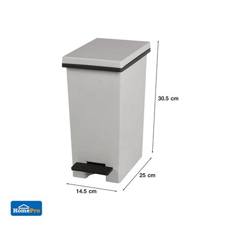 ถังขยะเหยียบเหลี่ยม ACCO HH-2600I 5 ลิตร สีเทา_8