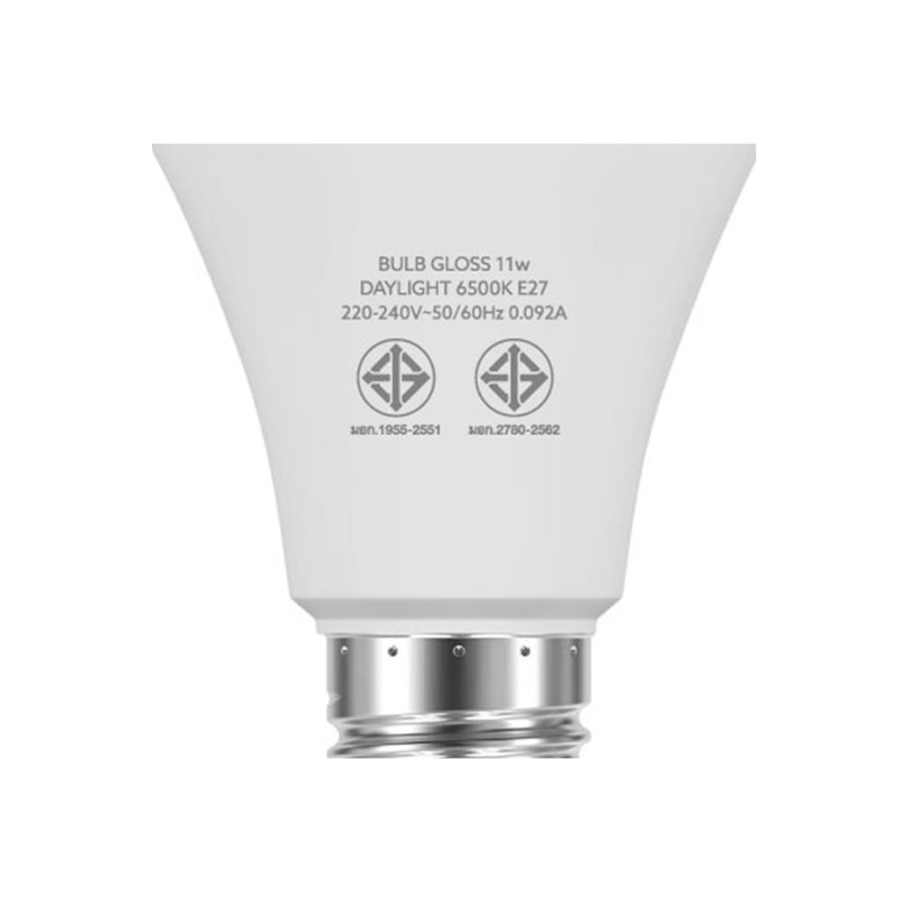 หลอด LED BULB GLOSS 11 วัตต์ DAYLIGHT E27 LAMPTAN