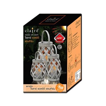 LED SOLAR LANTERN CLAIRE 212184507 0.024W WARMWHITE GREY_1
