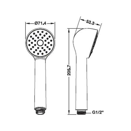 HAND SHOWER SET HAFELE 495.60.607 WHITE