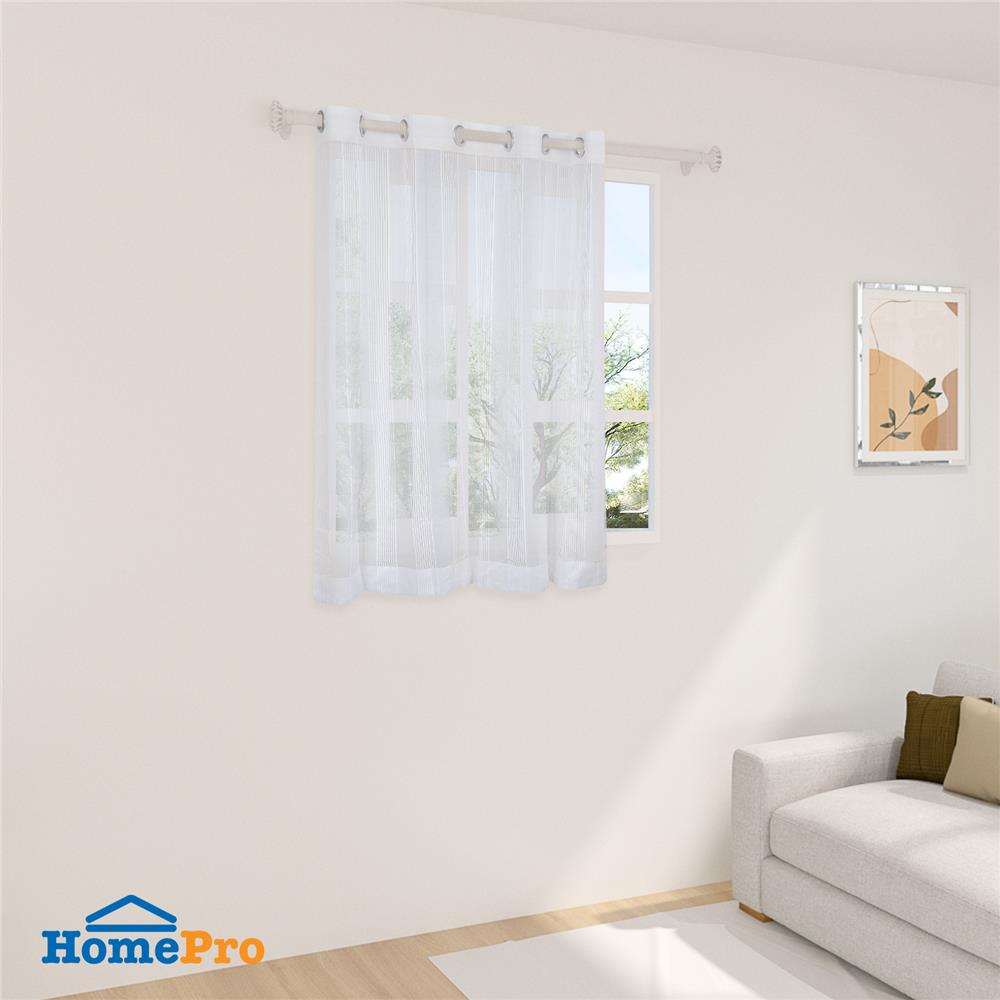 ม่านโปร่ง EYELET HOME LIVING STYLE TEMPO 150X160 ซม. สีขาว