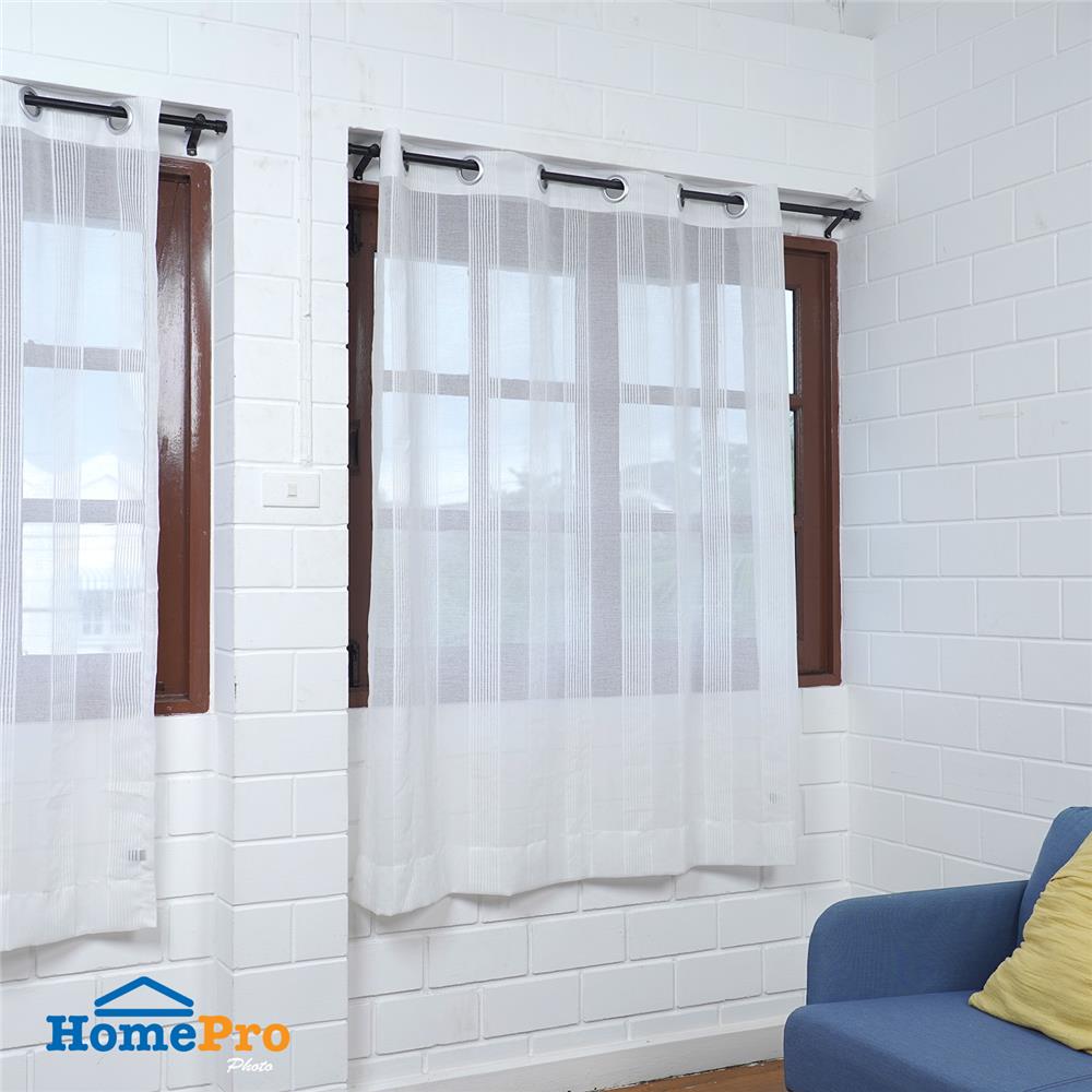 ม่านโปร่ง EYELET HOME LIVING STYLE TEMPO 150X160 ซม. สีขาว