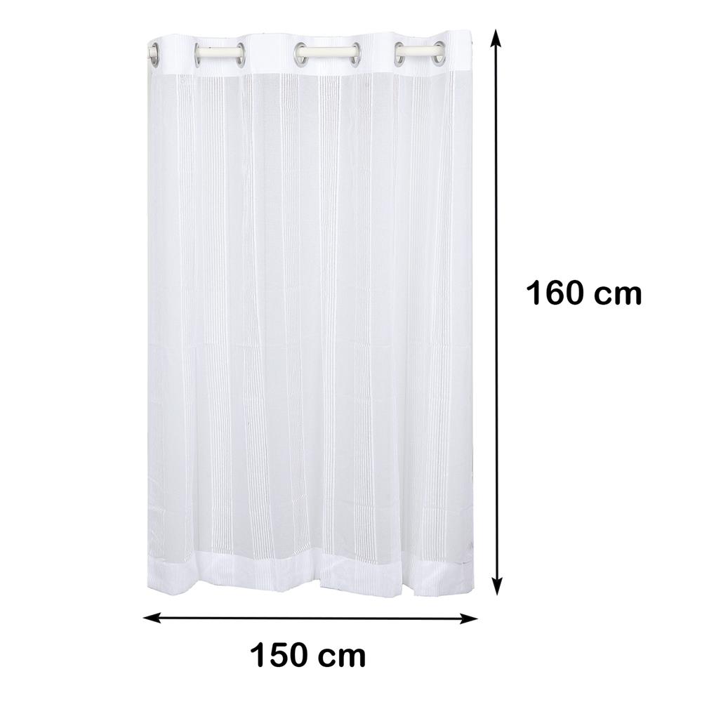 ม่านโปร่ง EYELET HOME LIVING STYLE TEMPO 150X160 ซม. สีขาว