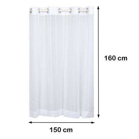 ม่านโปร่ง EYELET HOME LIVING STYLE TEMPO 150X160 ซม. สีขาว_7