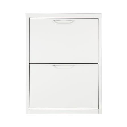 ตู้รองเท้าเหล็ก บานเปิดสวิง KIOSK SW-102 60 ซม. สีขาว