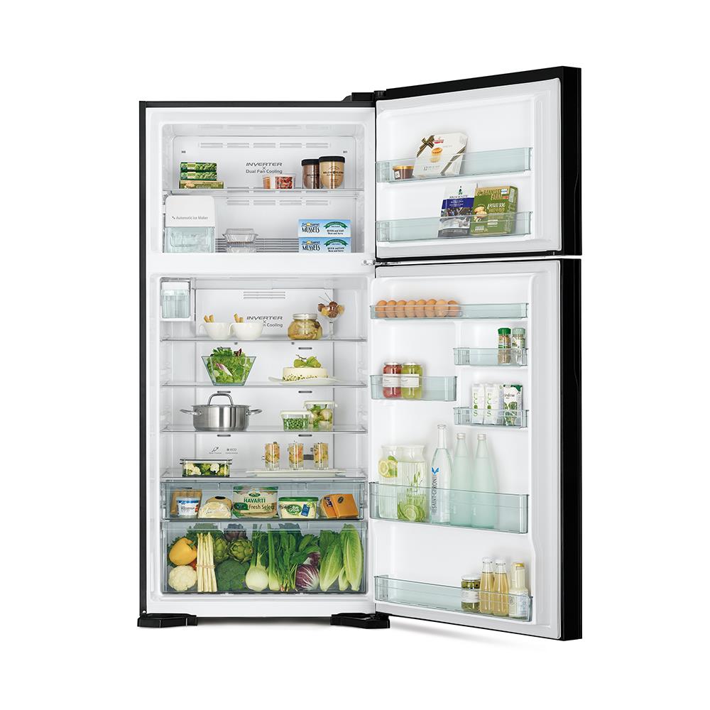 ตู้เย็น 2 ประตู HITACHI R-VG550PDX 19.9 คิว กระจกดำ อินเวอร์เตอร์