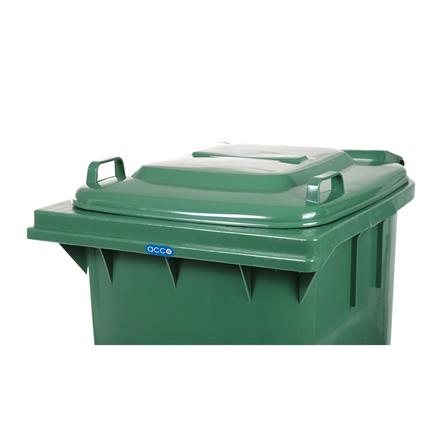 ถังขยะเหลี่ยม ฝาเปิด-ปิด มีล้อ ACCO 240L สีเขียว_3