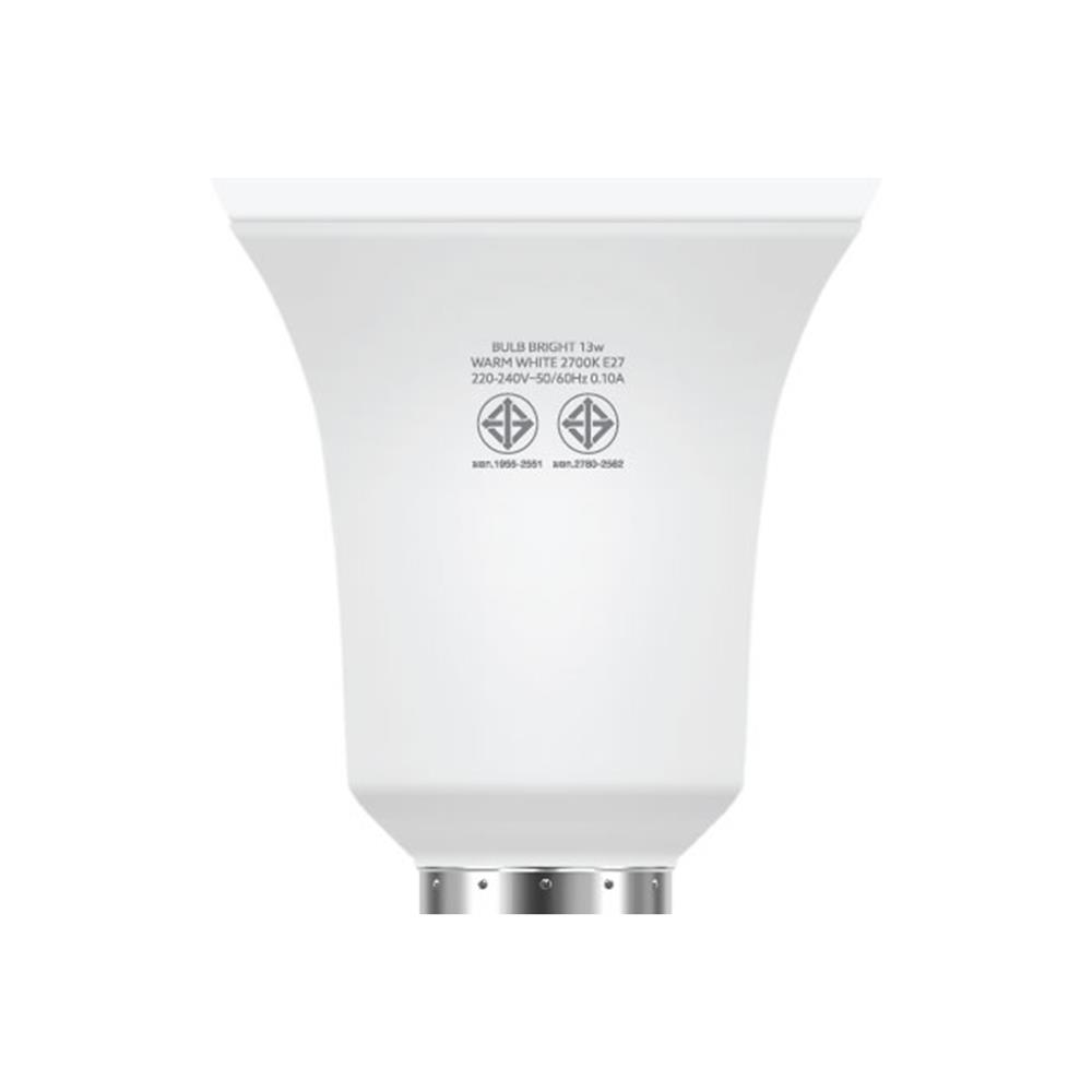 หลอด LED Bright 13W WARMWHITE E27 LAMPTAN