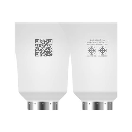 หลอด LED LAMPTAN A60 BRIGHT 13 วัตต์ WARM WHITE E27_5