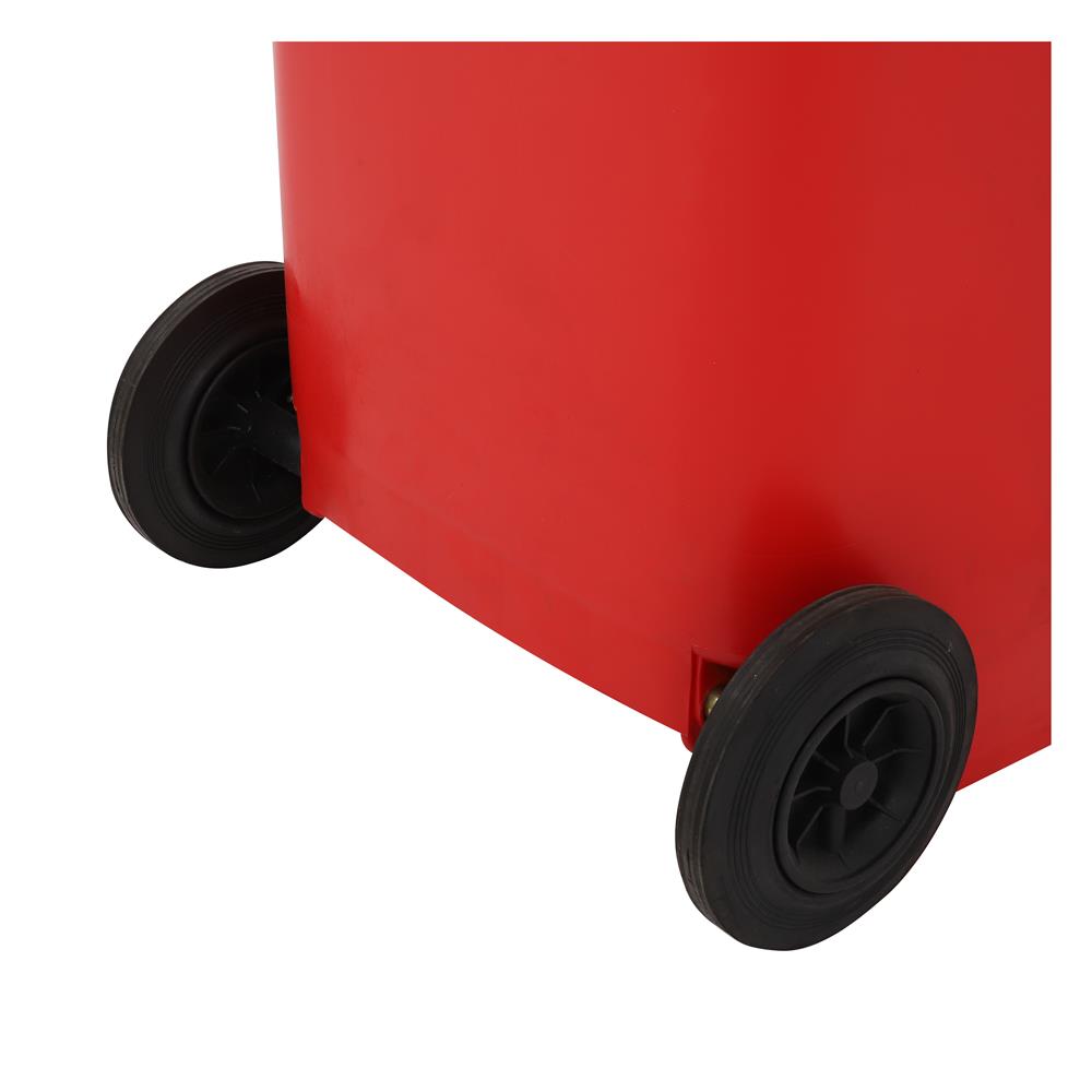 ถังขยะเหลี่ยม ฝาเปิด-ปิด มีล้อ ACCO 240L สีแดง