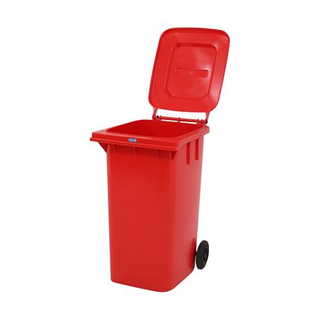 ถังขยะเหลี่ยม ฝาเปิด-ปิด มีล้อ ACCO 240L สีแดง_2