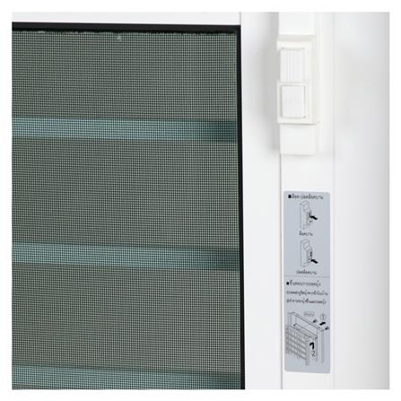 ชุดประตูบานเปิด อะลูมิเนียม SANKYOALUMI J-TRUST VENTILATION 90x205 ซม. สีขาว พร้อมวงกบ-บานพับ-มือจับ-โช้ค_4