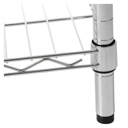 4 TIER SHELVES STACKO BAZE 60X30X97.5CM CHROMIUM