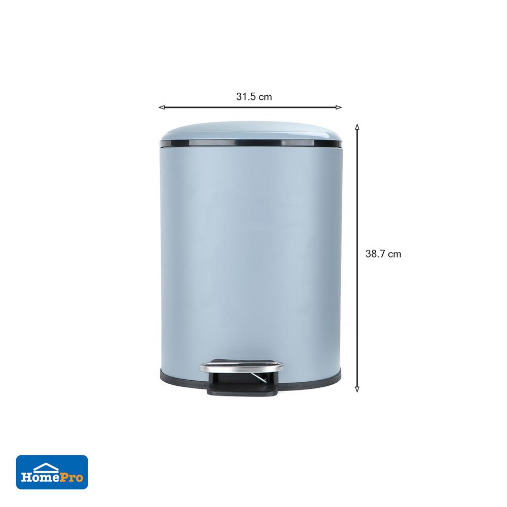 ถังขยะเหยียบกลม ACCO MILD SOFT CLOSE ขนาด 12L สีเทา
