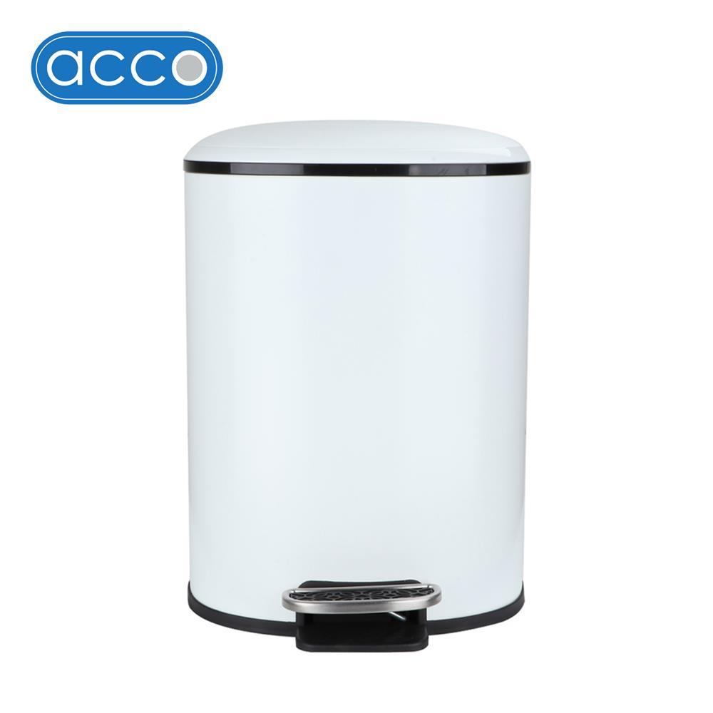 ถังขยะเหยียบกลม ACCO MILD SOFT CLOSE ขนาด 12L สีขาว_0