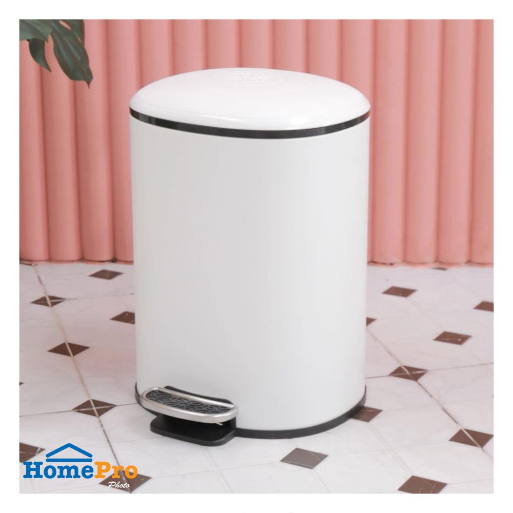 ถังขยะเหยียบกลม ACCO MILD SOFT CLOSE ขนาด 12L สีขาว