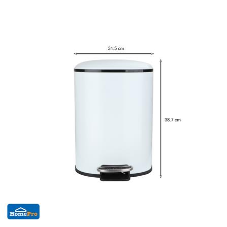 ถังขยะเหยียบกลม ACCO MILD SOFT CLOSE ขนาด 12L สีขาว_6