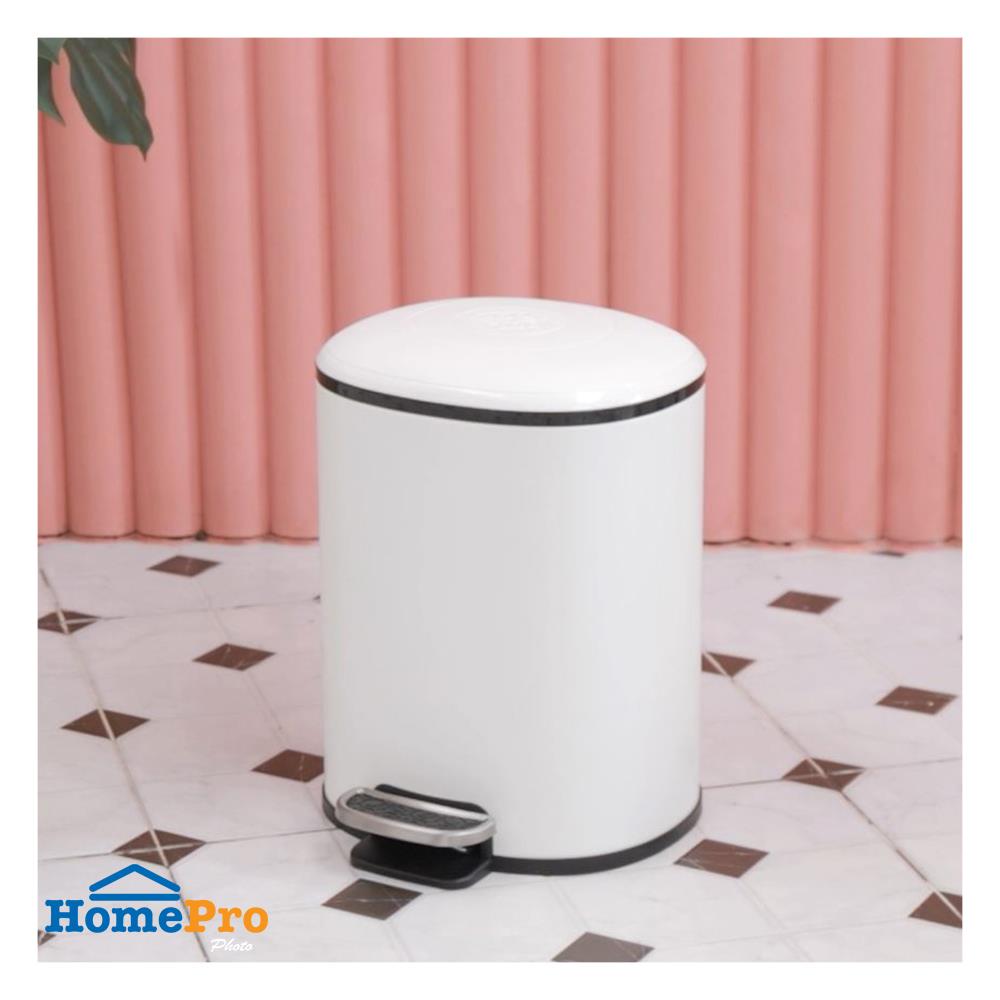 ถังขยะเหยียบกลม ACCO MILD SOFT CLOSE ขนาด 5L สีขาว