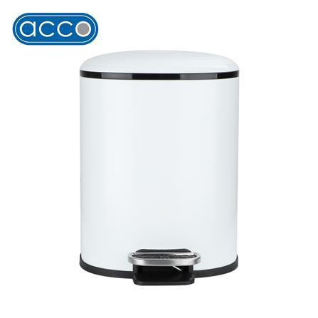 ถังขยะเหยียบกลม ACCO MILD SOFT CLOSE ขนาด 5L สีขาว