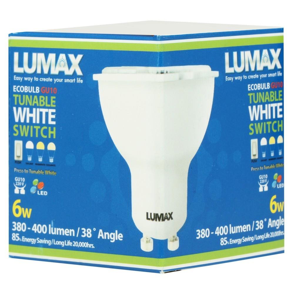 หลอด LED LUMAX MR16 Turnabl 6 วัตต์ DAYLIGHR/WARMWHITE/COOLWHITE GU10