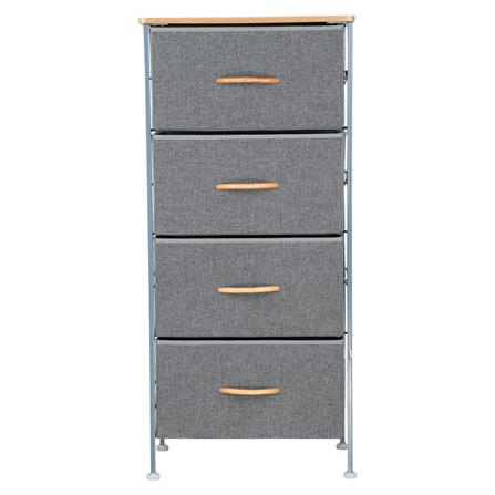 4-TIER FABRIC DRAWER UNIT STACKO THYME 45X30X98CM GREY