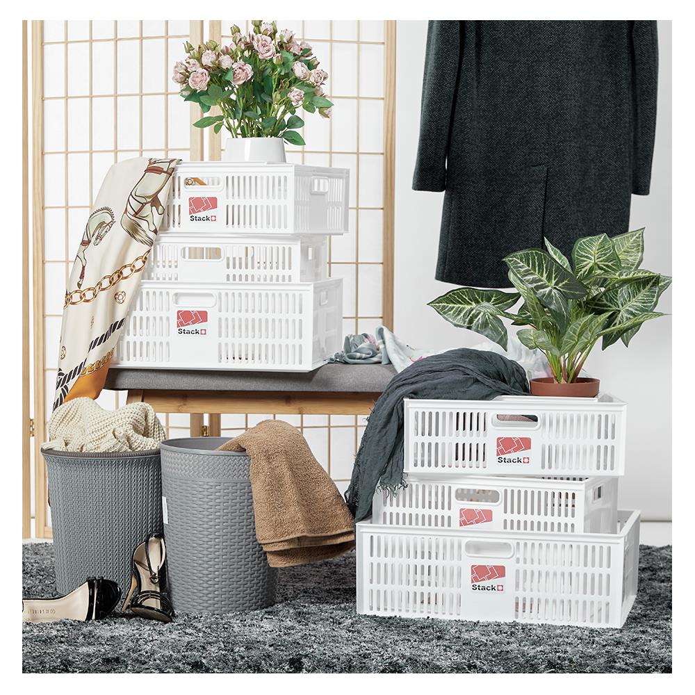 ถังขยะกลม ACCO BASKET ขนาด 10L สีเทา