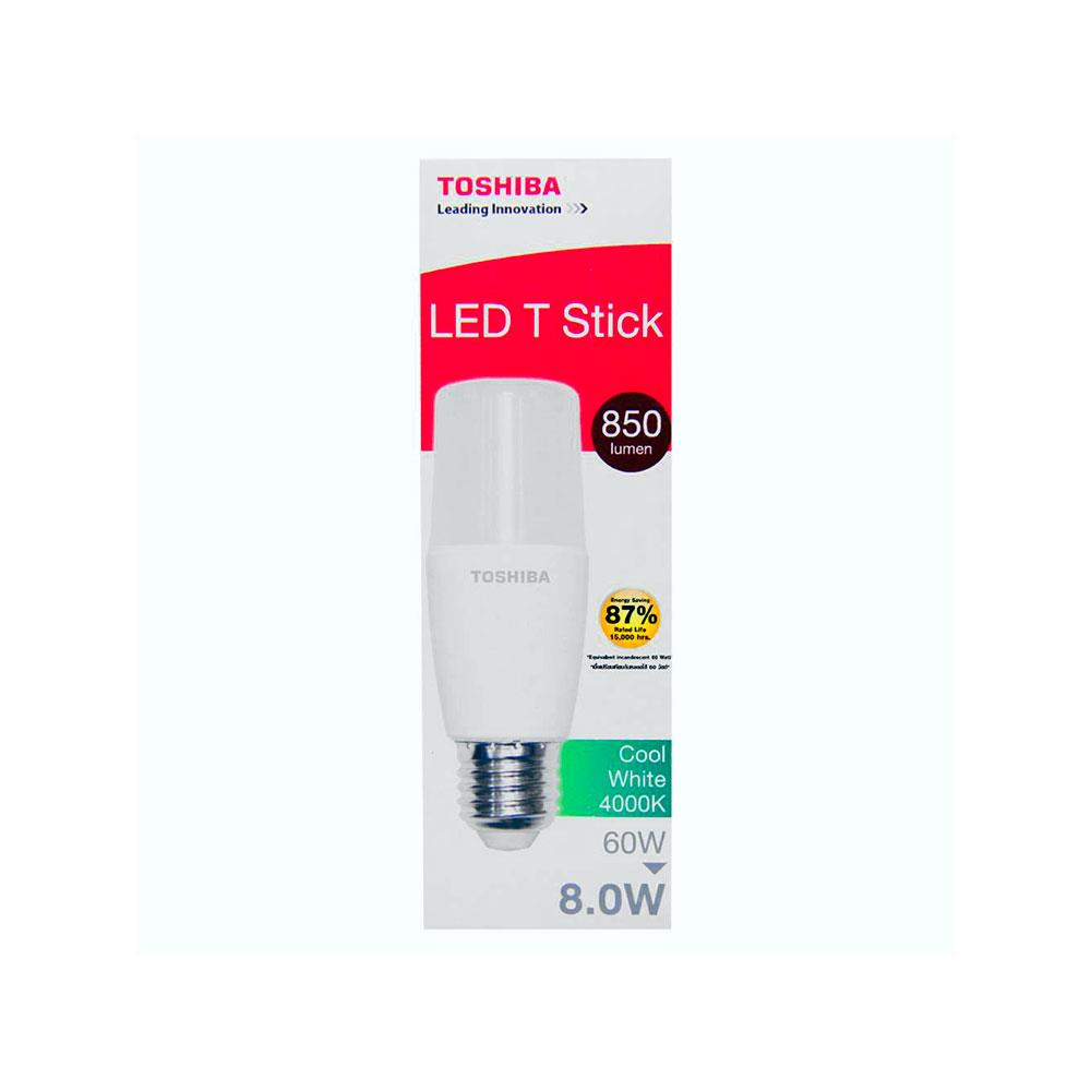 หลอด LED Stick TOSHIBA T7 8W E27 สีเหลืองนวล