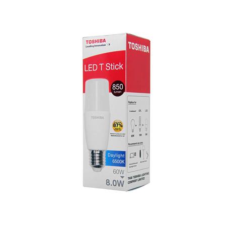 หลอด LED Stick TOSHIBA T7 E27 8W สีขาวสว่าง_1