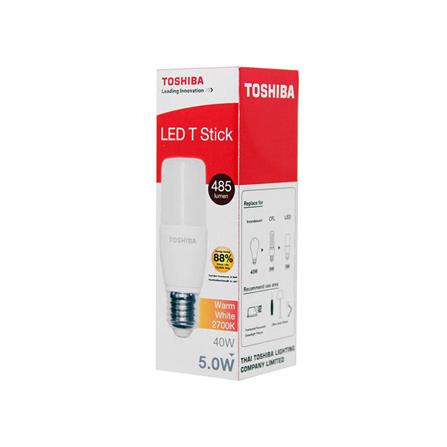 หลอด LED Stick TOSHIBA T7 E27 5W สีเหลืองขาว_1