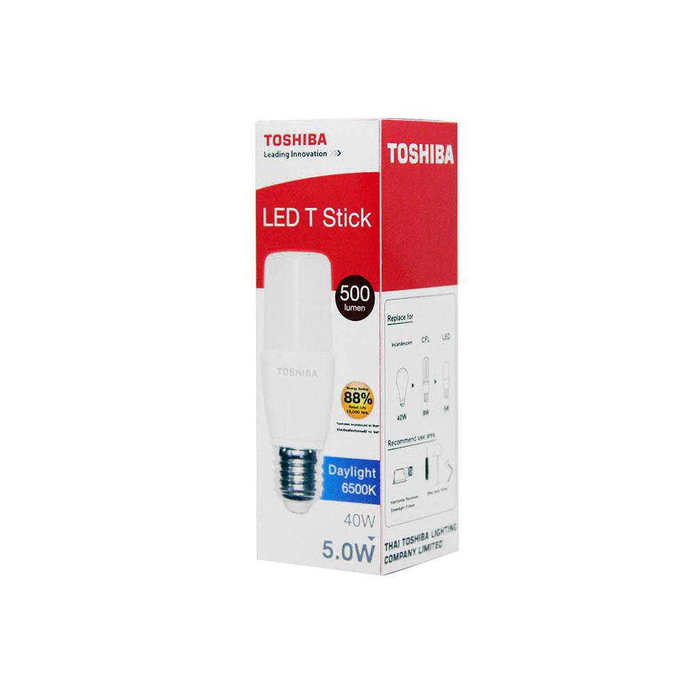 หลอด LED Stick TOSHIBA T7 E27 5วัตต์ สีขาวสว่าง