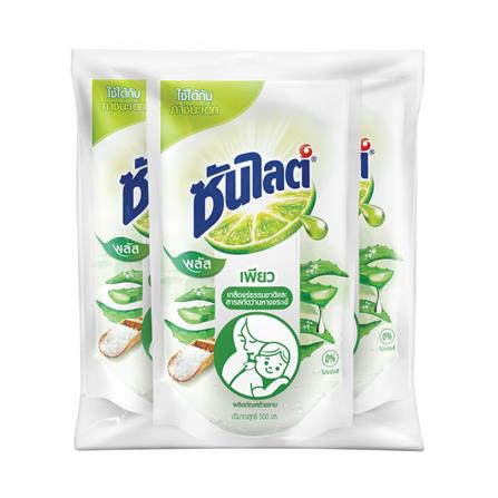 น้ำยาล้างจานชนิดเติม ซันไลต์ เนเจอร์ 500 มล. แพ็ค 3_0