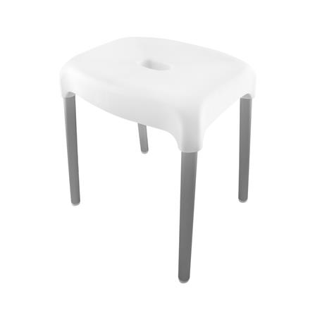 CHAIR WITH ALUMINUM LEGS PLIM L 32x25x40cm WHITE