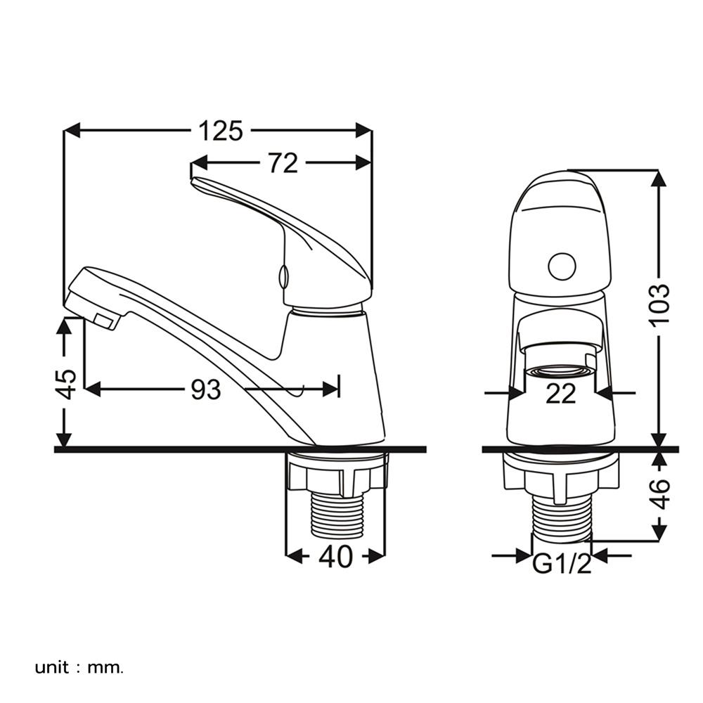 ก๊อกอ่างล้างหน้าเดี่ยว BENN BN 60A2525