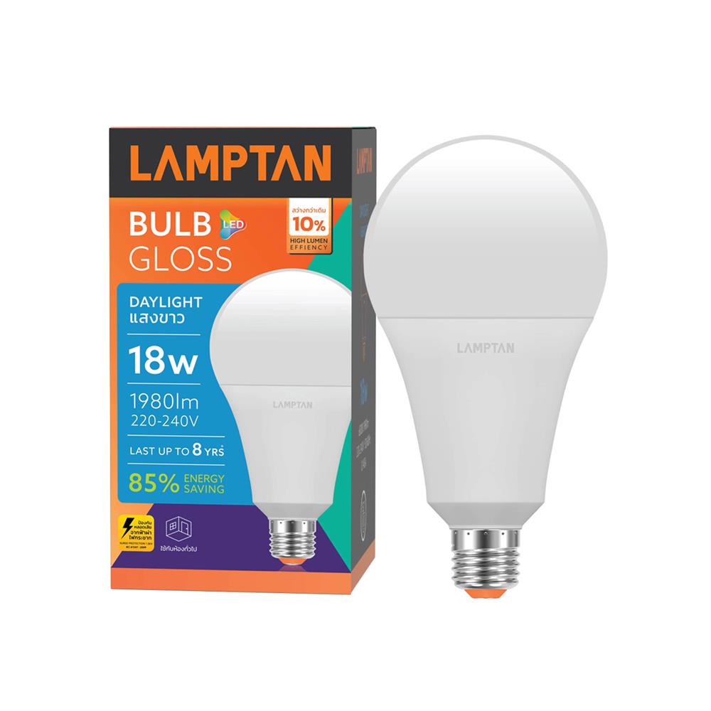 หลอด LED LAMPTAN BULB GLOSS 18 วัตต์ DAYLIGHT E27