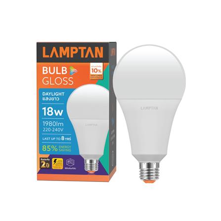 หลอด LED BULB GLOSS 18 วัตต์ DAYLIGHT E27 LAMPTAN_1