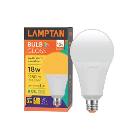 หลอด LED LAMPTAN BULB GLOSS 18W WARMWHITE E27_1