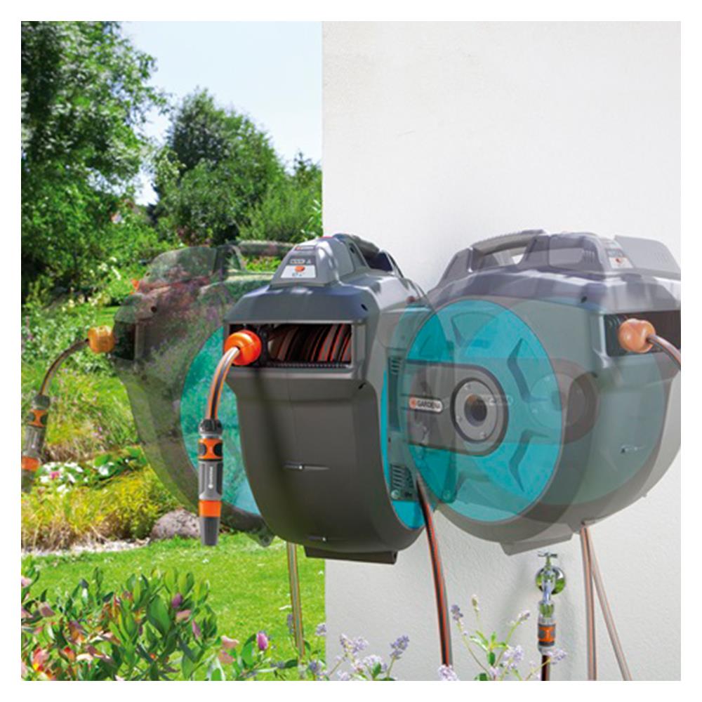 สายยางโรลอัตโนมัติแบบใช้แบตเตอรี่ GARDENA 08025-20 35 เมตร