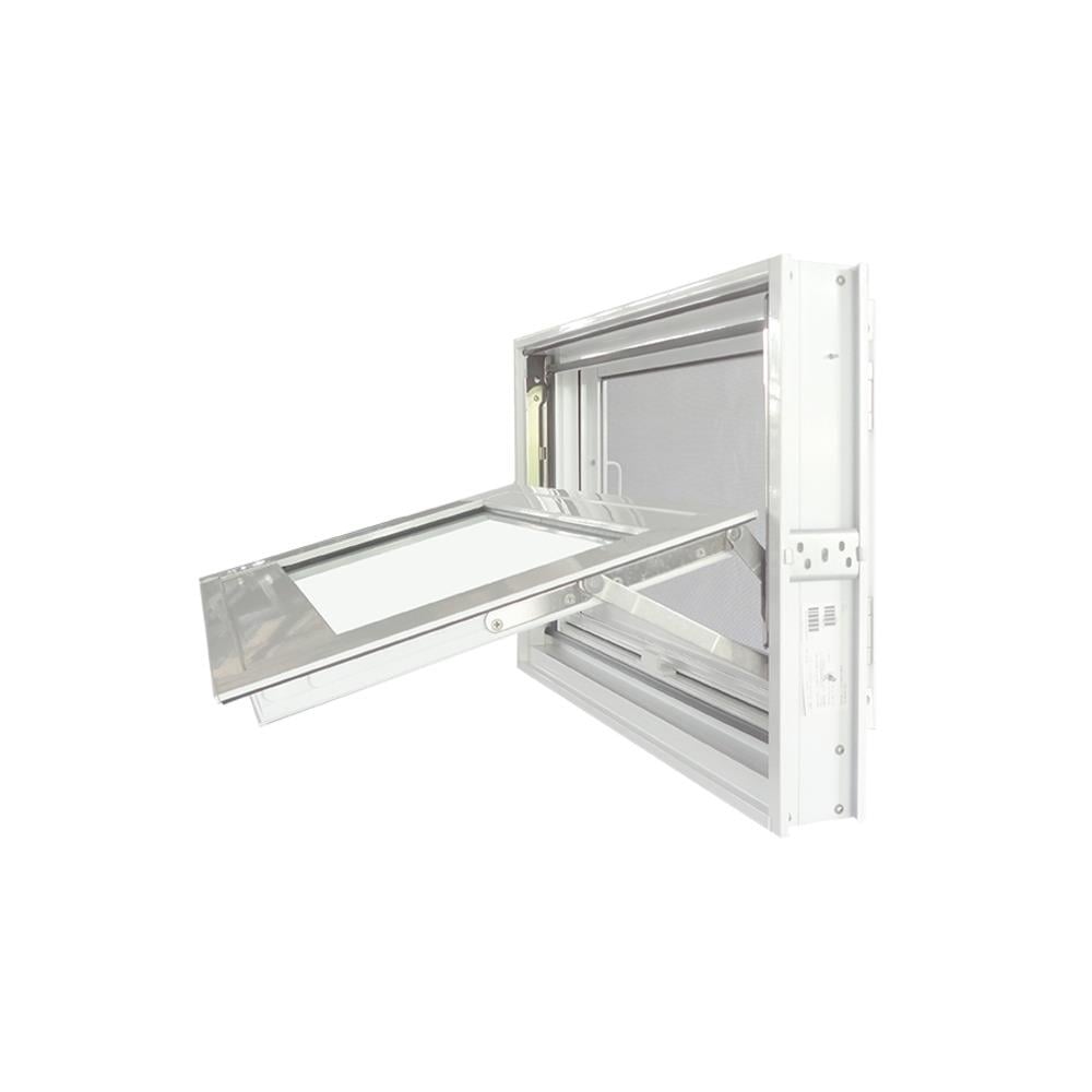 หน้าต่างบานกระทุ้ง อะลูมิเนียม มุ้ง SANKYOALUMI J-TRUST 60x40 สีครีม