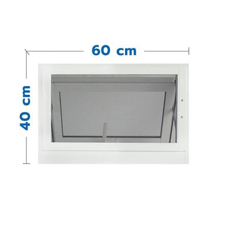 หน้าต่างบานกระทุ้ง อะลูมิเนียม มุ้ง SANKYOALUMI J-TRUST 60x40 สีครีม_0