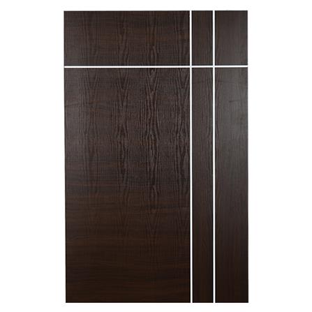 ประตูภายใน UPVC ไม่เจาะลูกบิด ECO-DOOR U3 AO 80X200 ซม. สีโอ๊ค_2