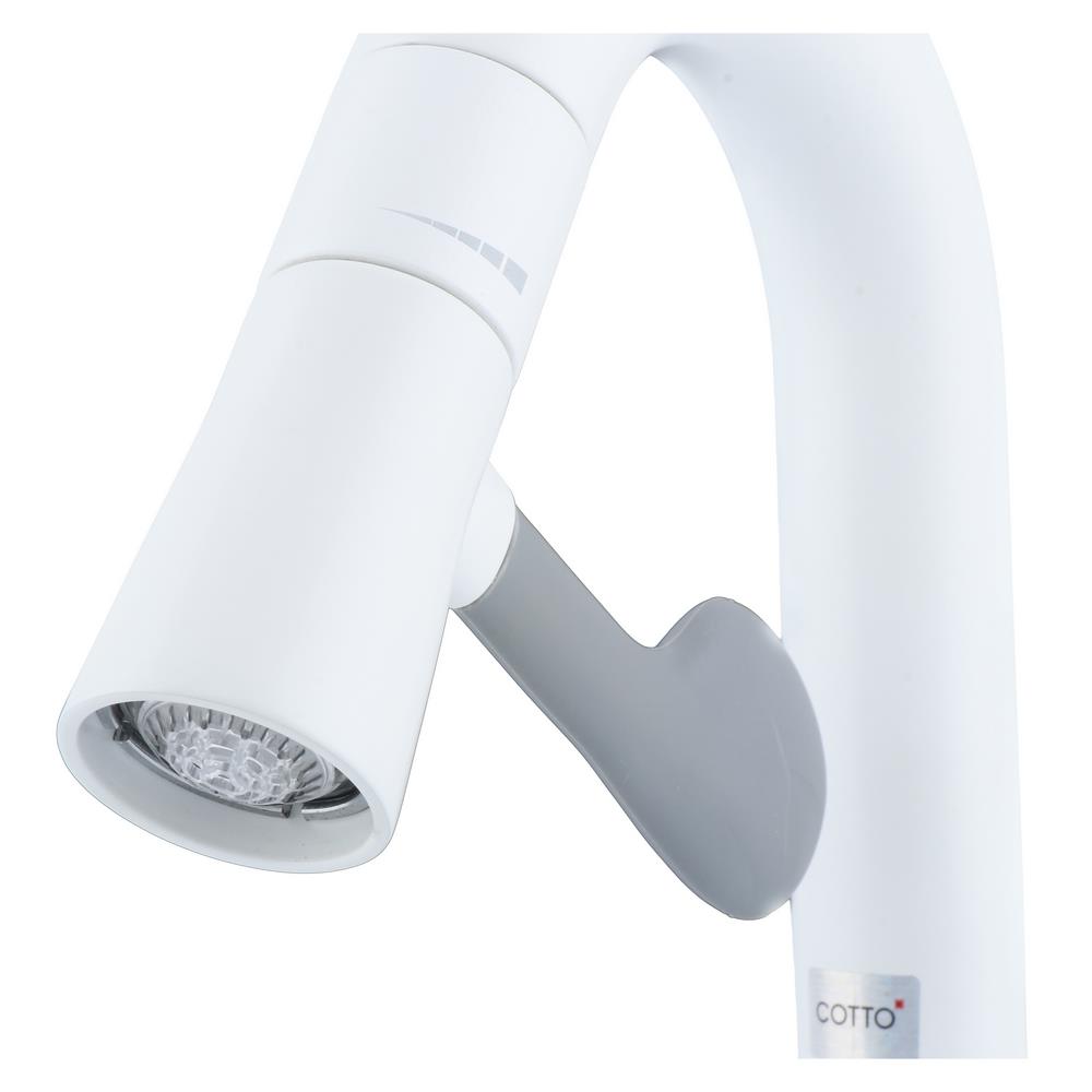 ก๊อกอ่างล้างหน้าเดี่ยวเคาน์เตอร์ COTTO CT1301C43DGWH LED