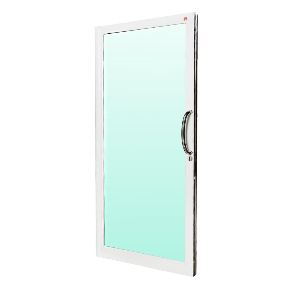 ประตูบานสวิงเดี่ยว อะลูมิเนียม LYNN PRIME 100X205 ซม. สีขาว