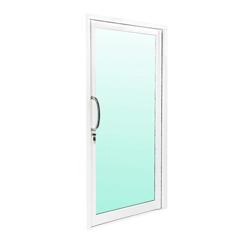 ประตูบานสวิงเดี่ยว อะลูมิเนียม LYNN PRIME 100X205 ซม. สีขาว