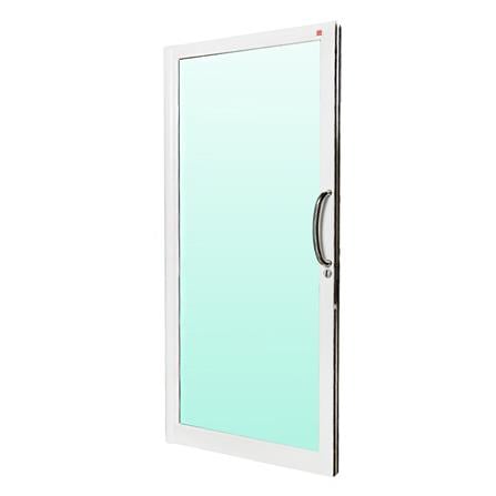 ประตูบานสวิงเดี่ยว อะลูมิเนียม LYNN PRIME 100x205 ซม. สีขาว_1