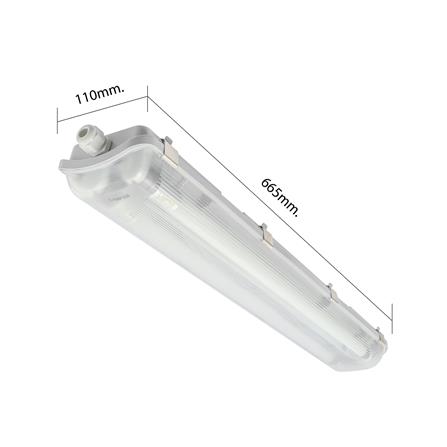 รางนีออนกันฝน LED LAMPTAN Tri Proof Set 9 วัตต์ 2 ชิ้น พลาสติก/ABS BASIC สีขาว_5