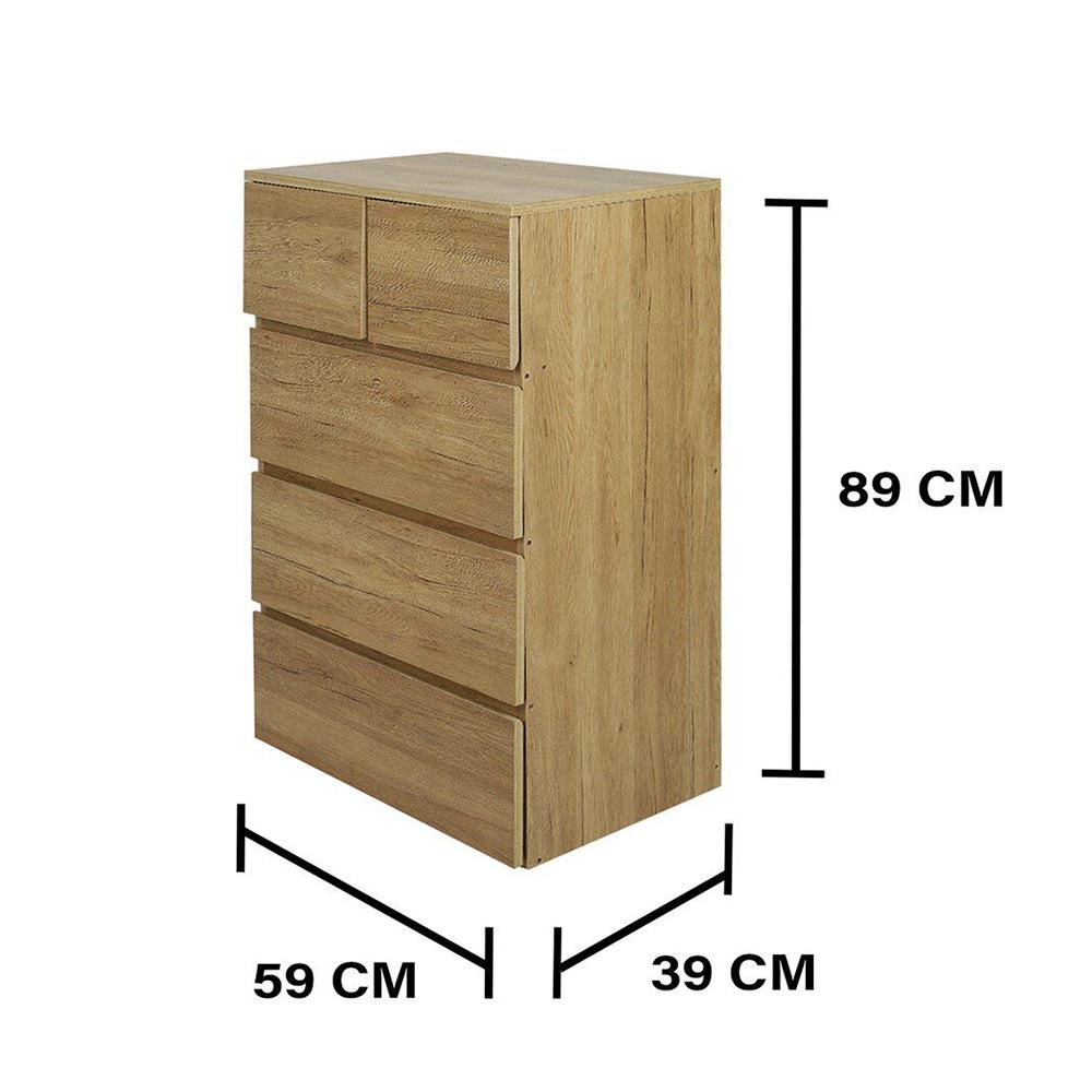 ตู้ลิ้นชัก 5 ลิ้นชัก FURDINI BASIO สี NT OAK