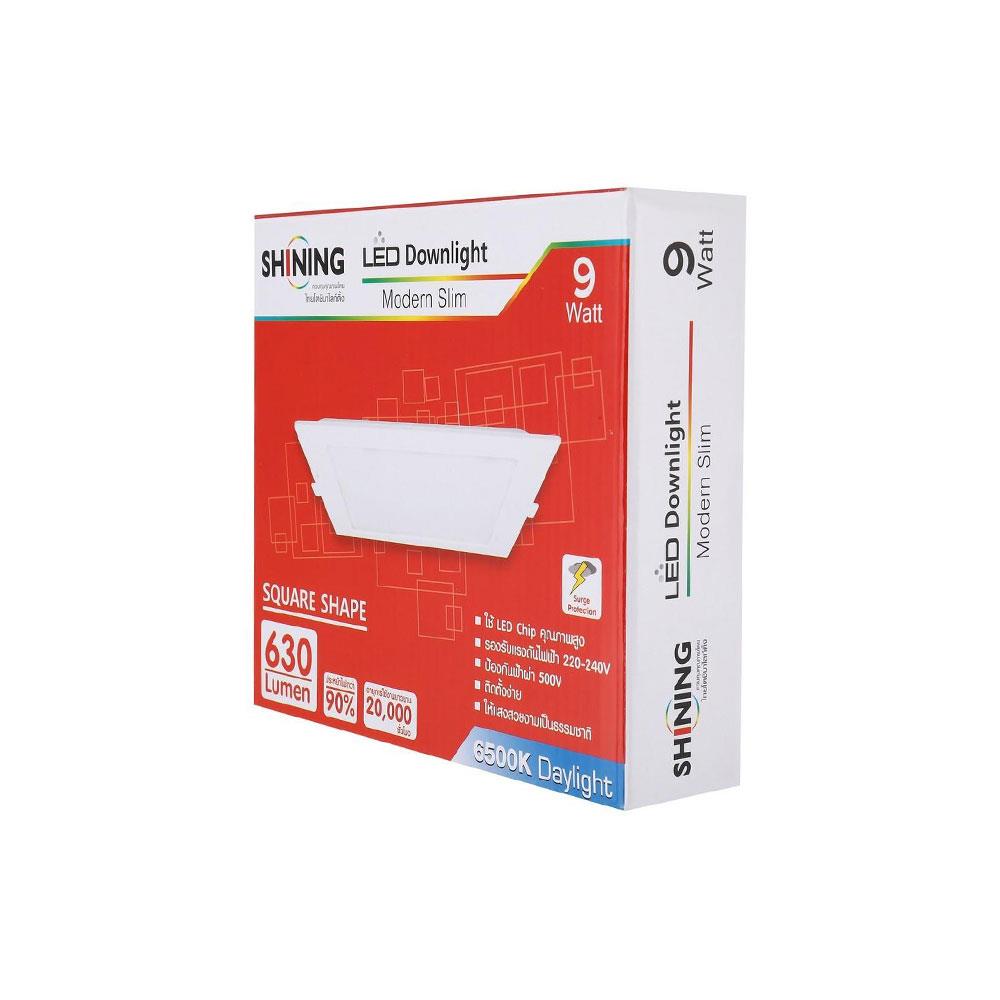 ดาวน์ไลท์LED LCDLSG3SQ0 9W DAY LIGHT TOSHIBA พลาสติก ขาว 6นิ้ว เหลี่ยม