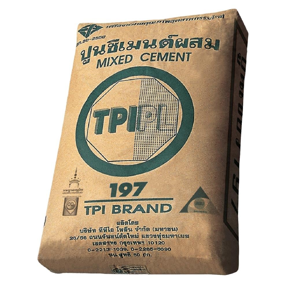 ปูนซีเมนต์ผสม TPI 197 50 กก. สีเขียว