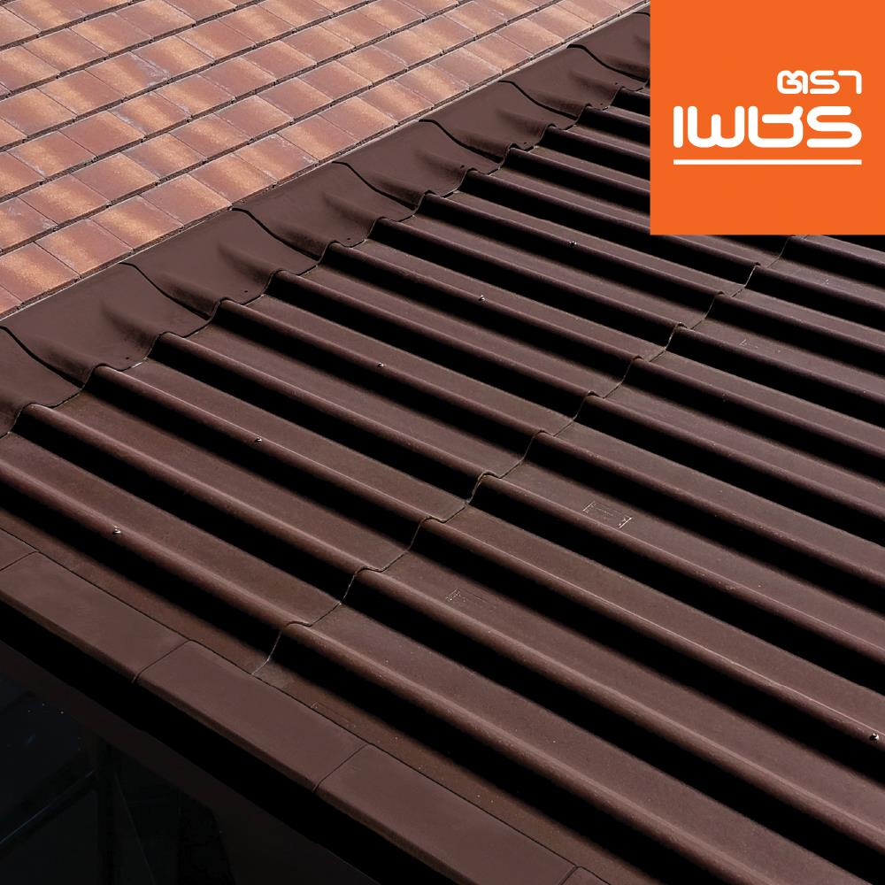 กระเบื้องหลังคา ลอนคู่ ตราเพชร 0.5x50x120 ซม. สีน้ำตาลสุขสันต์