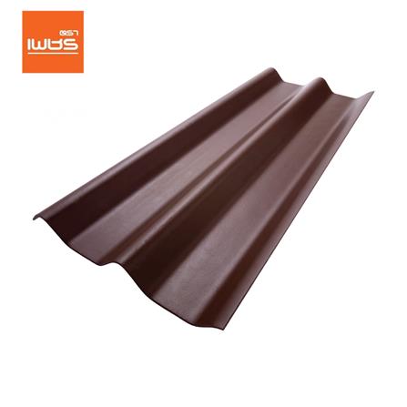 กระเบื้องหลังคา ลอนคู่ ตราเพชร 0.5x50x120 ซม. สีน้ำตาลสุขสันต์_0